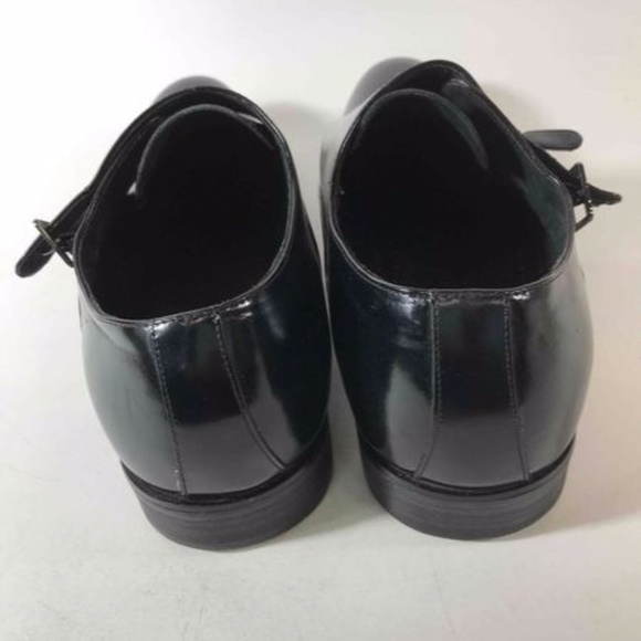 STACY ADAMS Monk Strap Black Leather Cap Toe Shoes main image 5